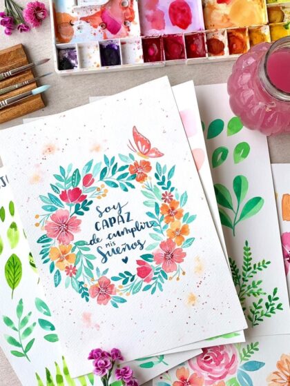 Curso ONLINE de acuarela floral
