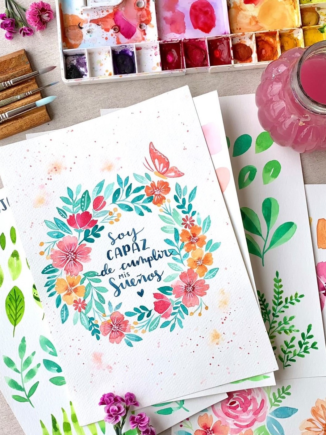 Curso ONLINE de acuarela floral
